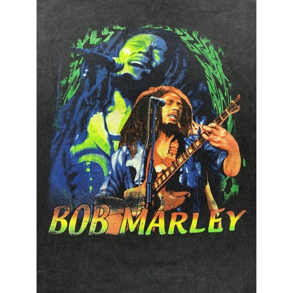 Vtg Bob Marley Men's Black XL T-Shirt Caribbean Surf Don't worry about a thing - Picture 6 of 10